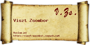 Viszt Zsombor névjegykártya